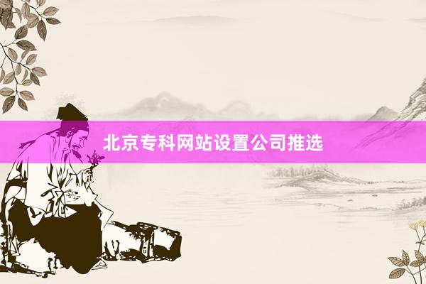 北京专科网站设置公司推选